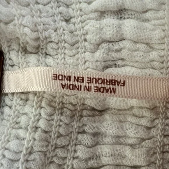 Free People White Oasis Smocked Cotton Midi Dress Boho Cottagecore - Picture 7 of 7